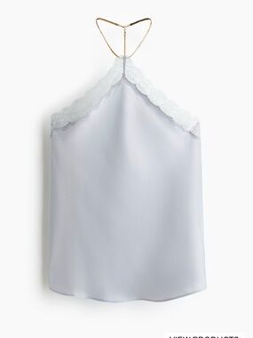 STELLA MCCARTNEY X H&M Lace-Trimmed Halterneck Top